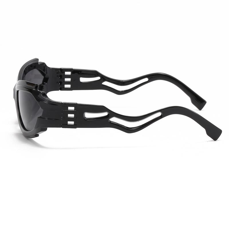 Fashion Cycling Hollow S-shaped Leg Punk Sunglasses Y2K Futuristic Sun Glasses Sports Cycling Glasses