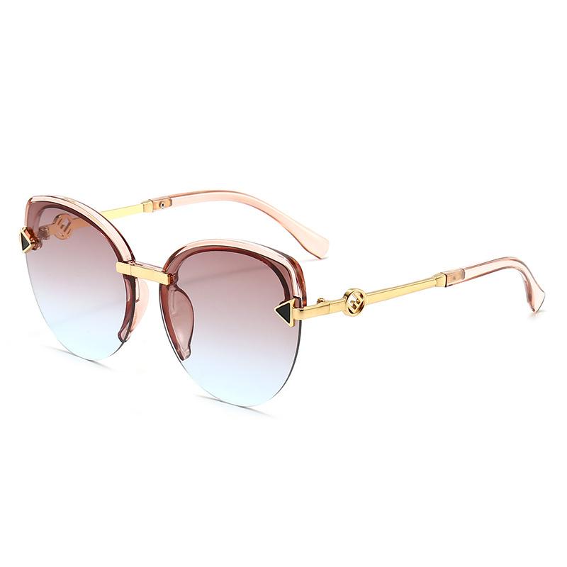 Xiaomi Ladies' Fashion Cat Eye Trendy Half Frame Sunglasses Personalized Sunscreen Fashion Sunglasses 6073