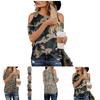 Elegante T-shirt da Donna con Stampa Leopardata e Design Cold Shoulder Perfetta per l'Estate