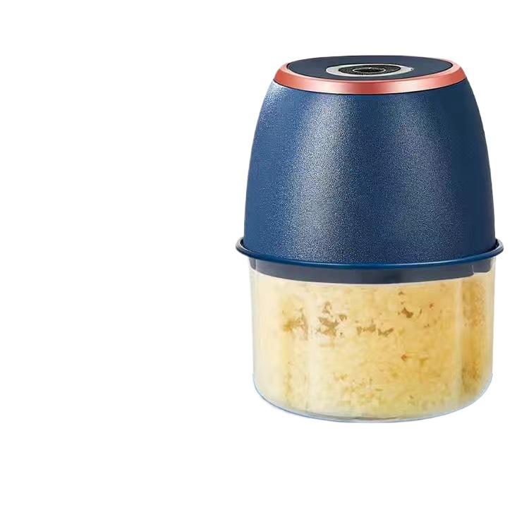 Electric Garlic Chopper, Mini Portable Food Processor, Garlic Grinder Masher for Onion, Ginger, Chili, Fruit, Vegetable, Meat