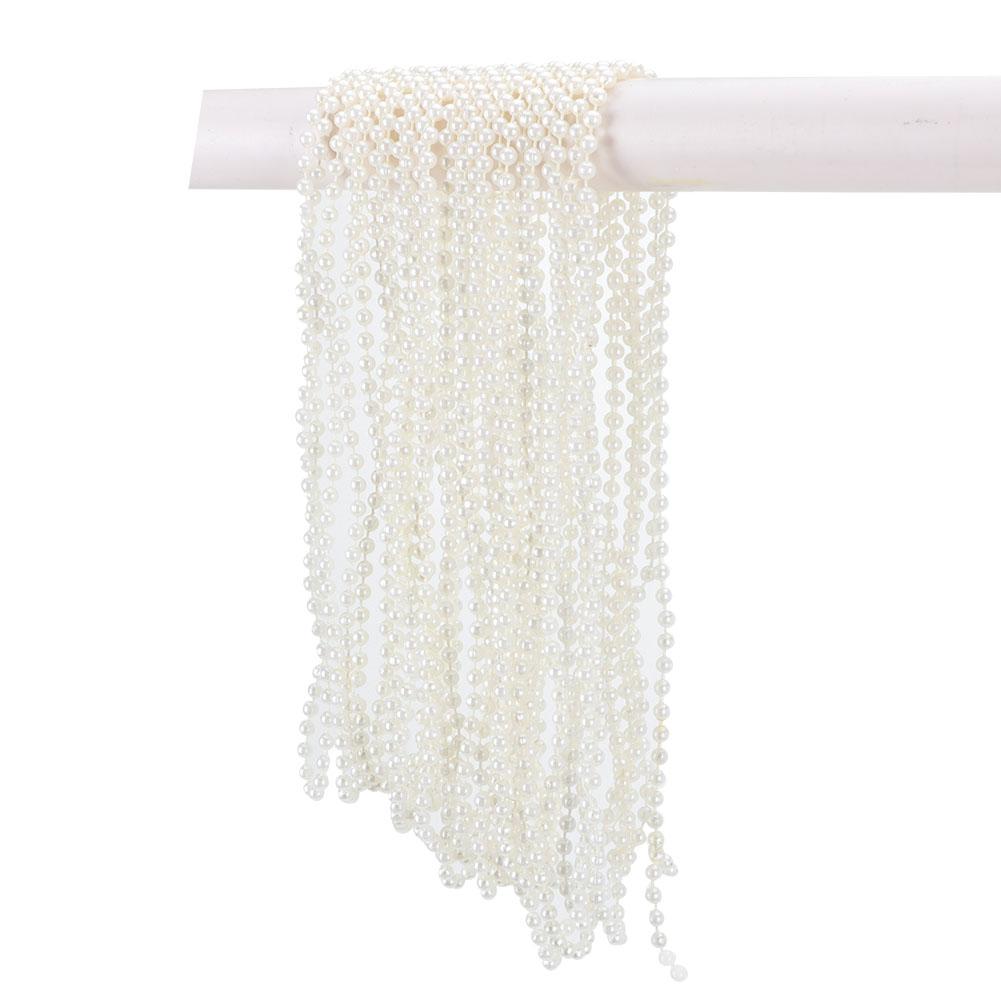 10m Long Bead String ABS Imitation Bead Decorative String for Ornament Home DIY ToolBeige