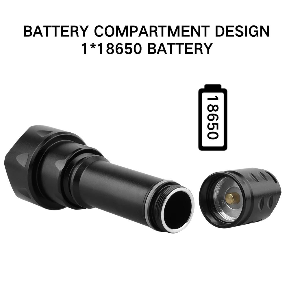 T20 Infrared IR 850nm Night LED Tactical Flashlight Zoom IPX6 Waterproof Torch Use 18650 Battery Hunting Lantern