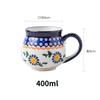 National Style Cup Fashion Large Capacity Retro Mug Home Water Milk Mark Mug Gold Inlaid Couple Cup Holiday Birthday Gift