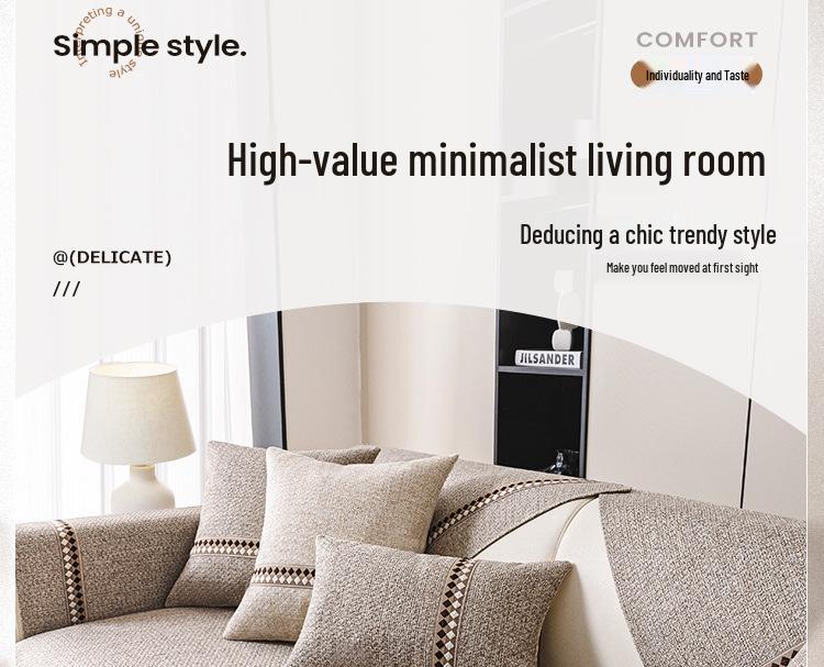 2026 Universal Linen Sofa Cushion: Stylish, Anti-Slip, All-Season Cover