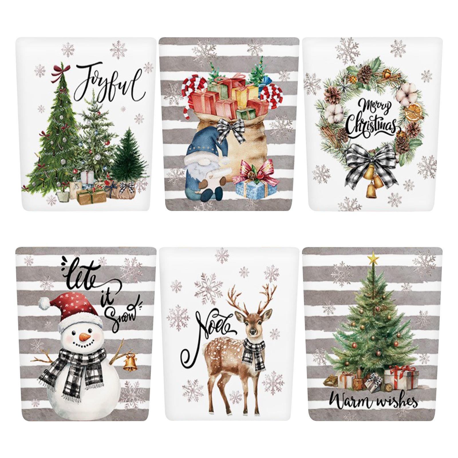 

6pcs Christmas Chair Back Covers Gnome Chair Covers Xmas Dining Chair Covers For Home Kitchen Dining Room Decor,Not Elastic,19.6in*23.6in One Size