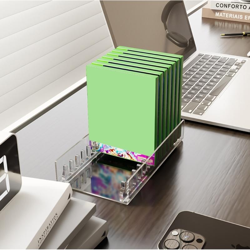 Clear Acrylic Display Stand For Console Disks Game Case Holds 12 Titles Space Saving Design