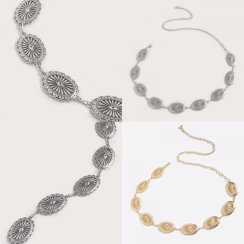 Westlicher Stil Hohlmetall Taille Kette Mit Geschnitzten Details Für Damen Mode Accessoire