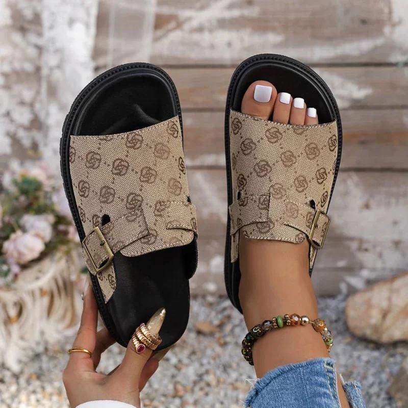 Fashion Summer Women Slippers Luxury Platform Sandals Street Outdoor Clogs Breathable Beach Slippers Flip Flops Comfortable Home Shoes