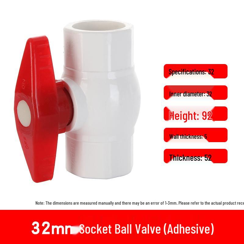 PVC Ball Valve Set: 4-Point and 6-Point Water Supply Valves for DN25, 32, 40, 50 Pipes