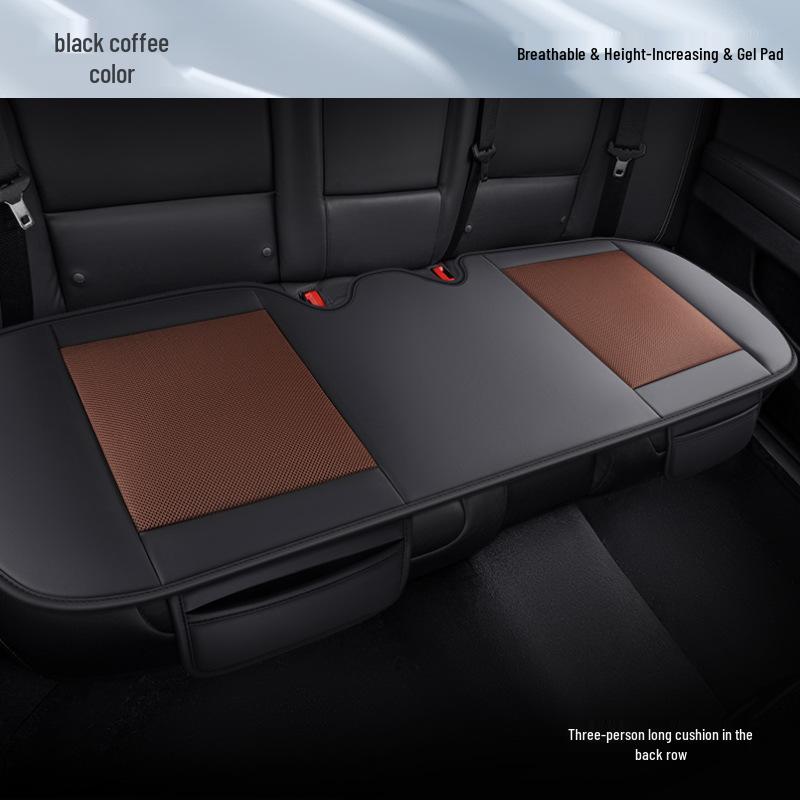 Leather & Gel Car Seat Cushion - Universal, All-Season Fit for MPVs, Sedans, Trucks, SUVs, Off-Road Vehicles