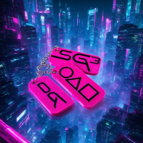 Keychain PLA Material 3D Printing Korean Folk Game Lightweight Collectible Keychain Accessory