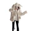 Autumn and Winter Coat Women's Hooded Rabbit Ears Hair Plush Imitation Cashmere Fur Coat Fleece Thickened Sweater Women