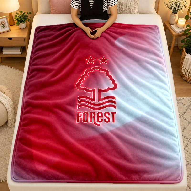Flannel BlanketNottingham Forest Football Warm Soft Throw Blanket for Indoor Sofa Bed Living Room Use
