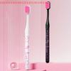 Trendy Korean Style Dopamine Black Powder Toothbrush Soft Bristles Wide Head High Value Home Washing Toothbrush