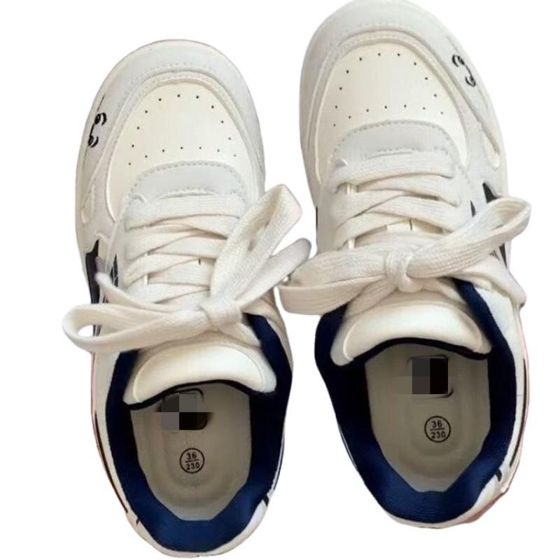 Autumn versatile casual board shoes women's new niche thick-soled heightening lightweight student white shoes