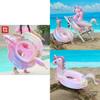 Eco-friendly Pvc Rainbow Unicorn Swimming Ring For Children With Glitter