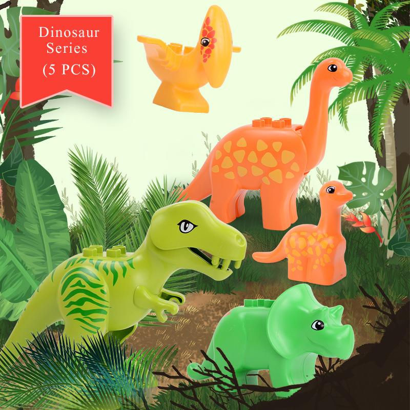 Big Size Building Blocks Animal Accessorie Sets Rabbit Fish Bear Chicken Pig Block Duck Dog Cat Brick Horse Cow Sheep Toys Gifts