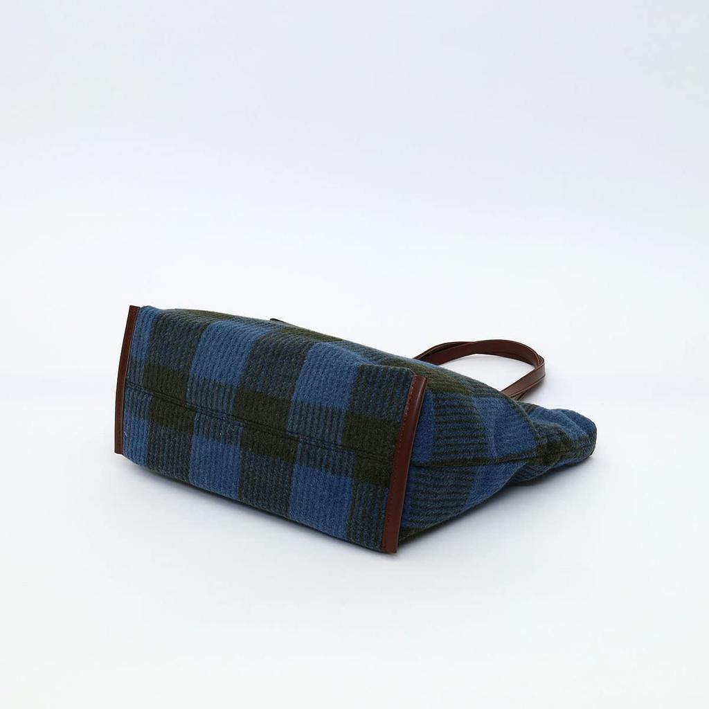 Nananoel Tote Bag, Sienna Check Fabric, Multi-Pocket Tote BagA4 Compatible, Women's, 2253311011, Blue (370)