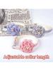 Pet Collars New Cat Camellia Flower Cat Collars Cute Princess's Birthday Adjustable Dog Dressing Tool Pet Accessories Supplies