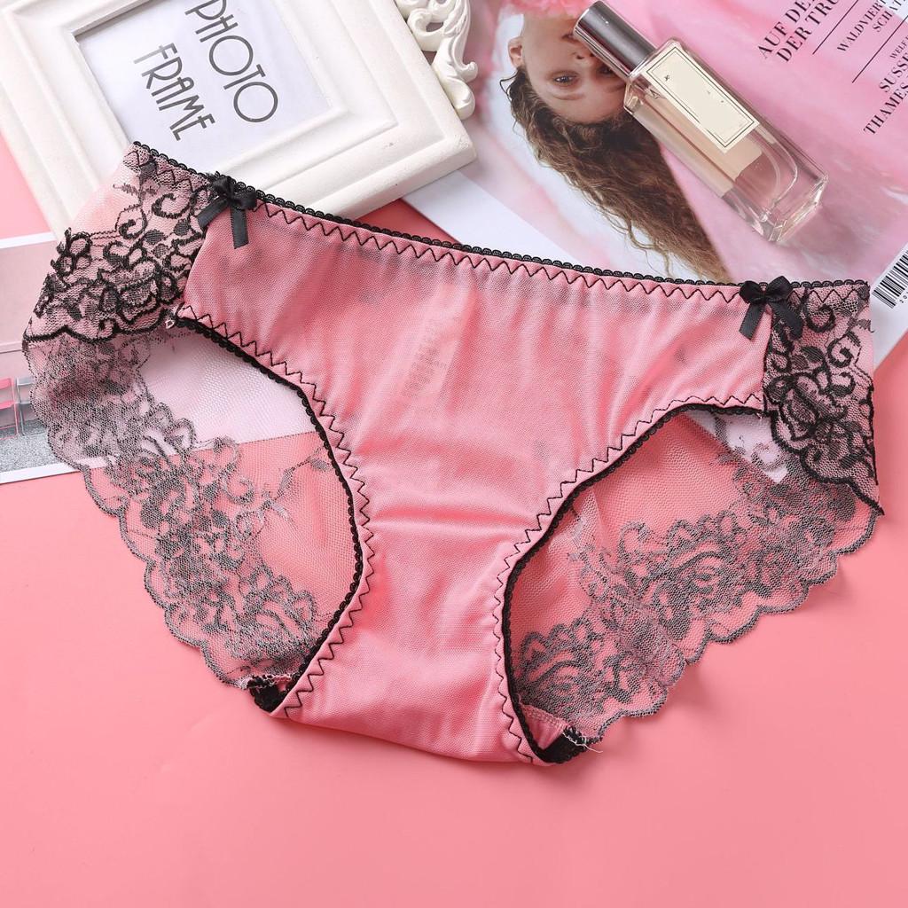 Women Pantie Sexy Lace knicker High Elastic Embroidery Yarn Underpants Underwear