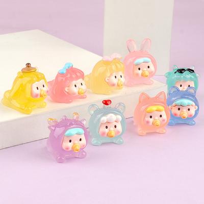 Kreslená Vtipná Svítící Mini Panenka Mikro Krajinná Dekorace Miniaturní Figurky Kreativní DIY Doplňky pro Domácí Dekoraci Dárky