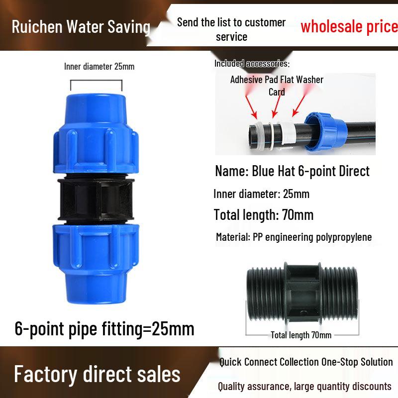 PE Wasserrohr Schnellverbindungsstücke & Hahnanschlüsse für 4- & 6-Punkt-Rohre