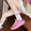 Autumn Casual and Sweet Bow Mid-calf Socks, Women's Comfortable Anti-pilling Cotton and Linen Flower Socks, College Trend Socks