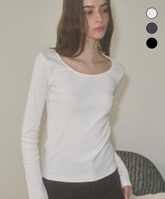 Ledeoli Scoop Neck Ribbed Long Sleeve [3 Colors]