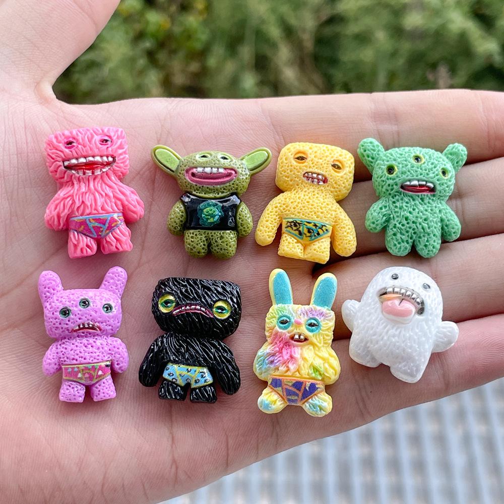 Sprout Monster Cute Cartoon Resin Figurines 14Pcs Miniature Garden Decor Plant Potted Accessories Creative Desk Toy Kids Gift