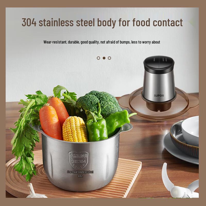 SUPOR ZMD Series 3L Stainless Steel Electric Meat Grinder JRD06 CN plug (adapter included)