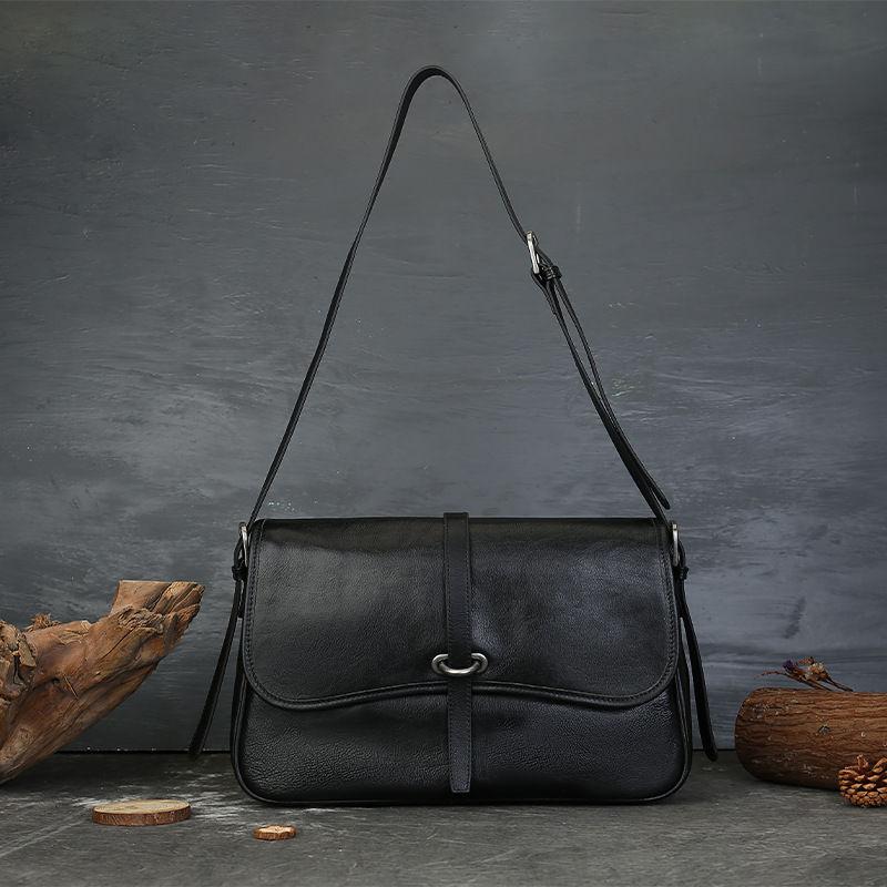 Vintage Design Genuine Leather Shoulder Bags for Women Fashion Crossbody Bag Purse Ladies Money Pack