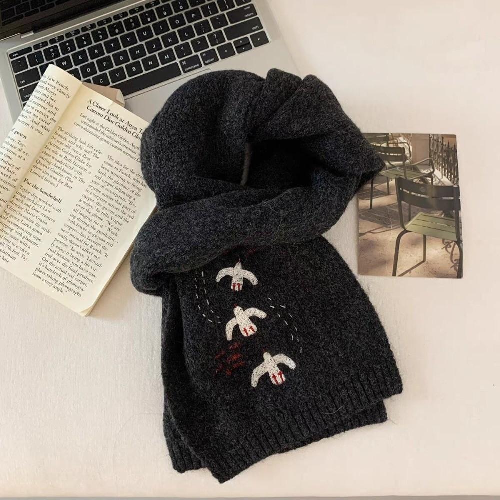 Warm Knitted Scarf Thickened Neck Scarf Fashion Winter Scarf Girls