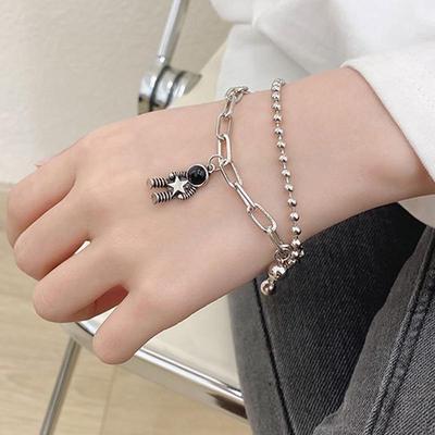 Japanese & Korean Style Astronaut Cosmonaut Bracelets for Couples, Best Friends, and Students