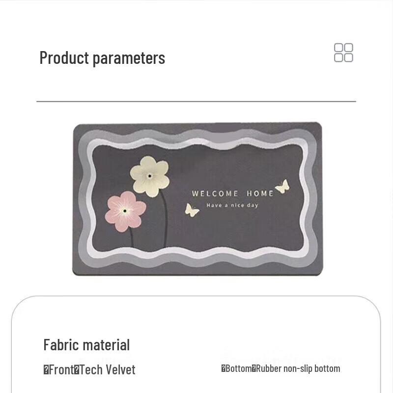 Ai Ge Quick-Dry Absorbent Non-Slip Floor Mat