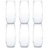 Toyo Sasaki Glass Fino Long Tumbler Glasses, 390ml, Set of 6, Made In Japan, Dishwasher Safe,