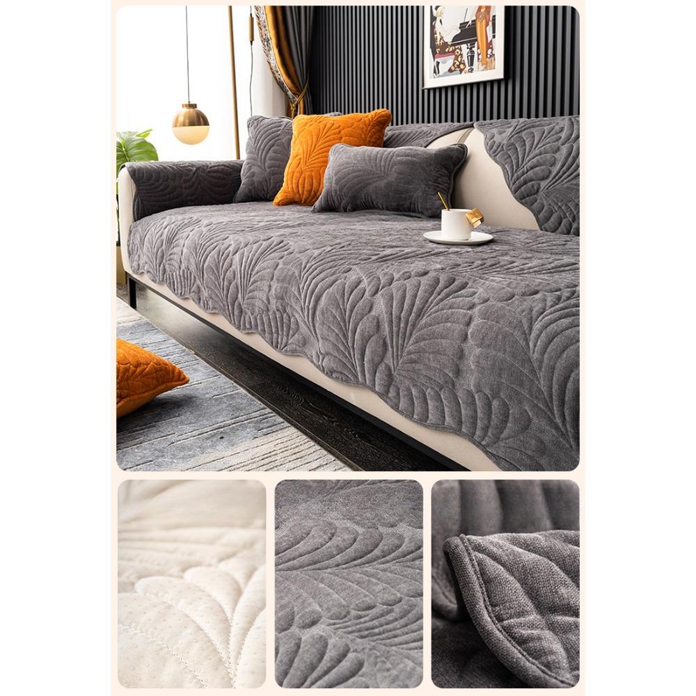 Chenille Sofa Cushion Four Seasons Universal Sofa Cover Cover Japanese Banana Leaf Leather Seat Cushion Light Luxury Cover Cloth