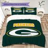 Green Bay Packers Muster Bettwäsche Steppdecken-Set Bettbezug Kissenbezug Heimdekoration Geburtstagsgeschenk (1*Bettbezug + 2*Kissenbezug ohne Füllung)