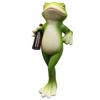Cute Frog Figurine Planter Pot Decor Adorable Resin Frog Flower Pot Hugger Figurine Cartoon Frog Pot