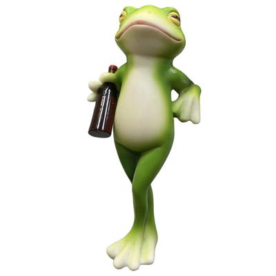 Cute Frog Figurine Planter Pot Decor Adorable Resin Frog Flower Pot Hugger Figurine Cartoon Frog Pot