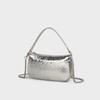 Bag women's autumn and winter new chain versatile messenger bag silver high-end small square bag handbag shoulder bag