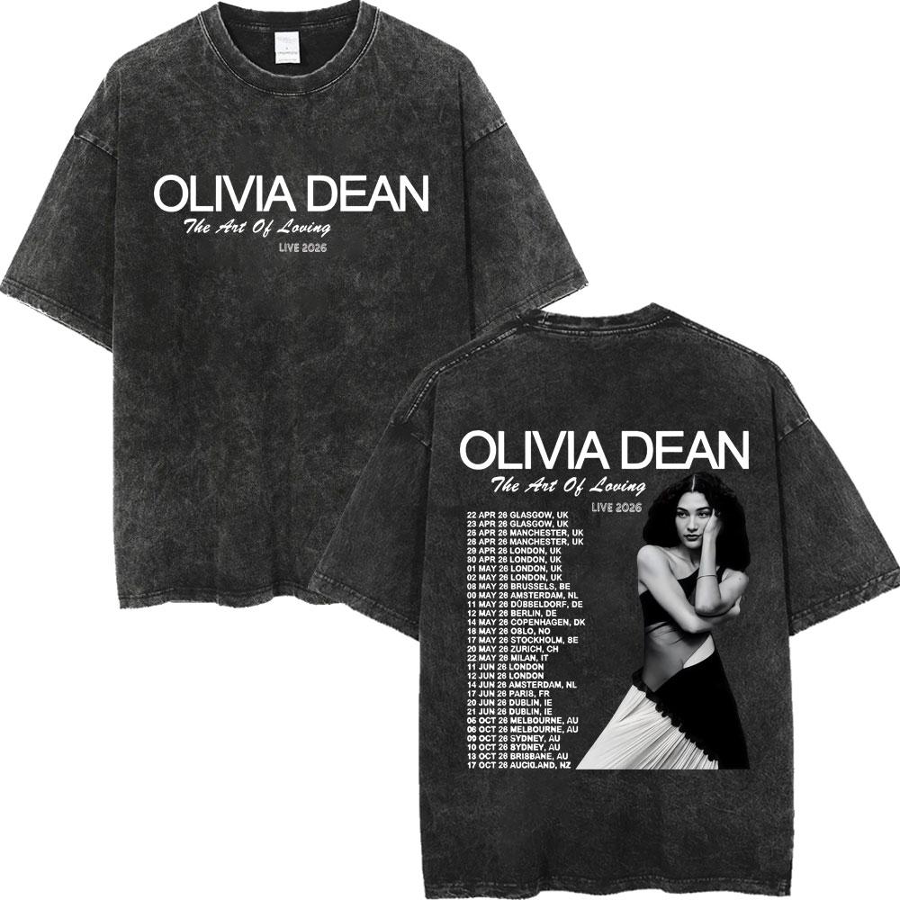 Vintage Washed The Art of Loving Tour Graphic T Shirts High Street Fashion Trend Tshirts Men Women Casual Cotton Tshirt