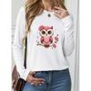 Women's Creative Printed Long-sleeved T-shirt, Breathable, Soft and Comfortable, Suitable for Casual Wear All Year Round