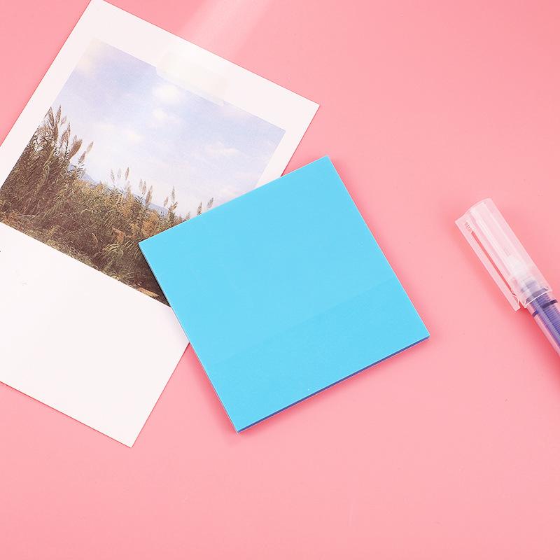 50 Sheets Colorful Waterproof PET Transparent Memo Sticky Note Paper Daily To Do It Check List Paperlaria School Stationery
