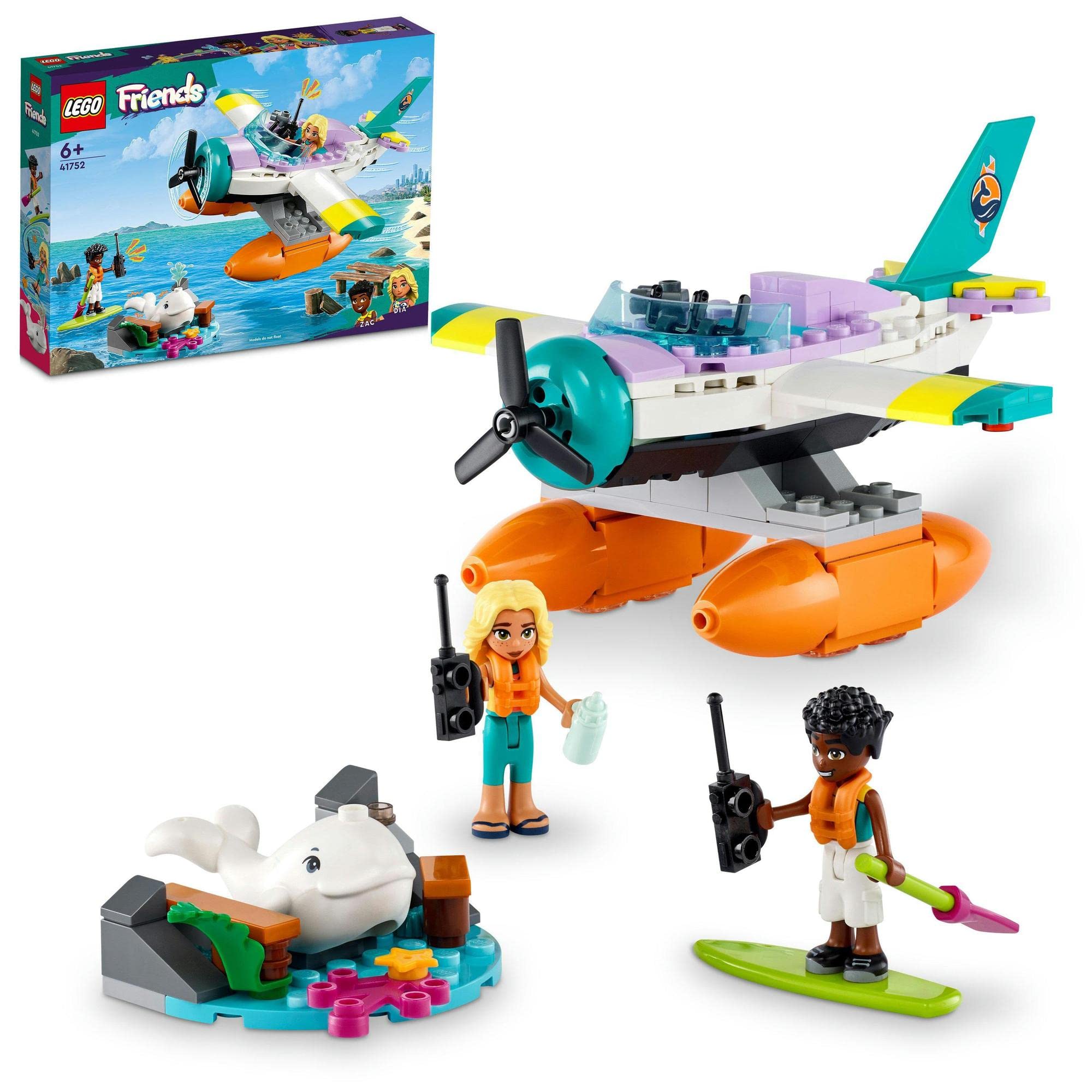 

LEGO Friends Sea Rescue Plane 41752, Toy Blocks, Gift, Airplane, Girls, Ages 6 and Up