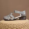 Sandali da Donna in Vera Pelle Comodi Suole Morbide Scarpe Moda Estiva Tacco Basso Sandali Romani Gladiatore da Donna