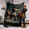 Custom Name Tomb Raider Theme Printed Blanket - Perfect for Couch, Bed, Travel & Outdoor Use | Machine Washable, Cozy & Durable.
