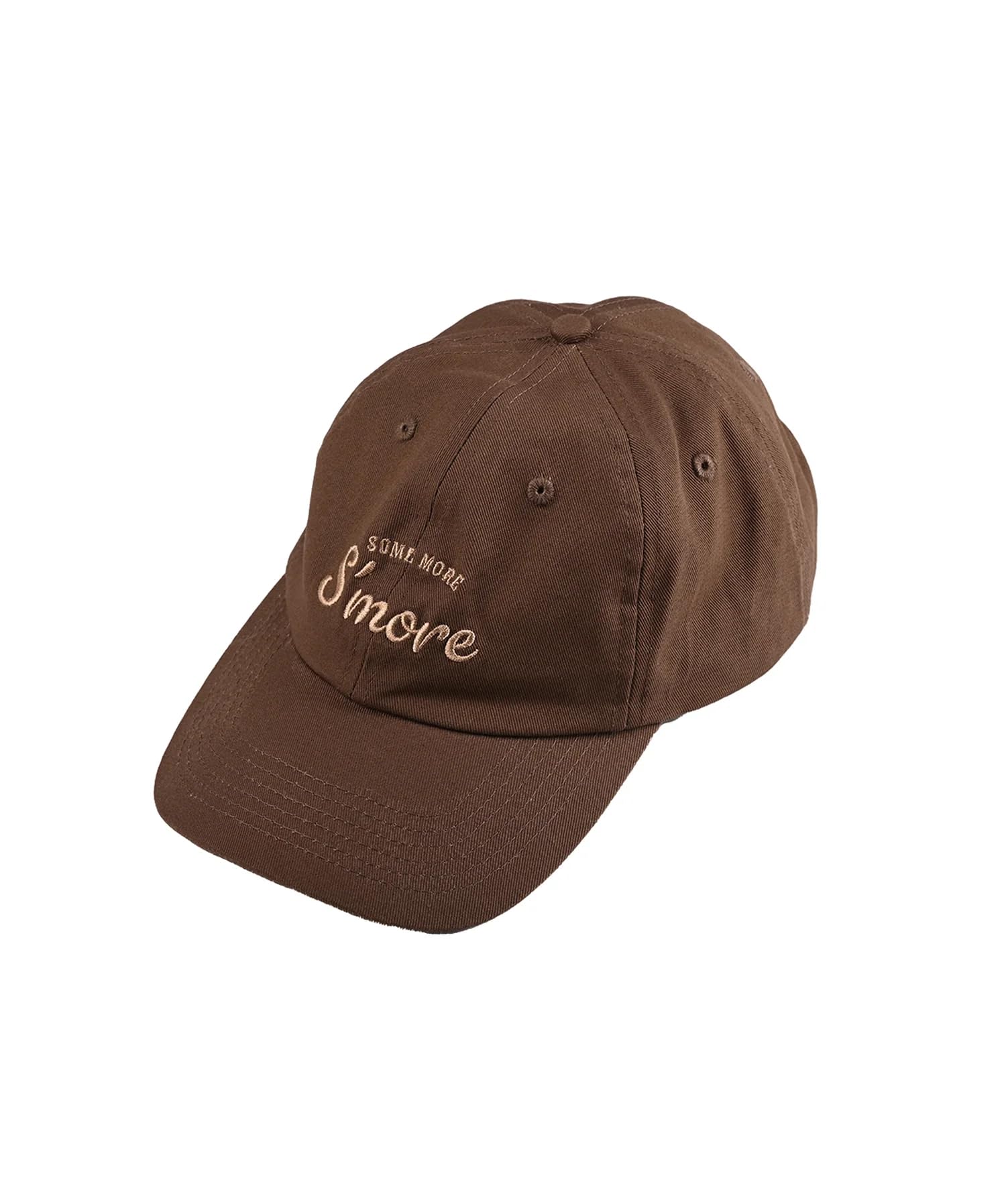 

crew cap embroidered logo cotton cap cap [S more] S more 100% (brown)