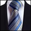 [White Fang] Necktie, Yarn-Dyed Stripe, Polyester, Formal Business Style, Men's NC047 (WT01)