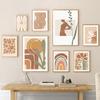 Boho Minimalistisch Sonne Regenbogen Blume Blätter Wandkunst Leinwandbild Abstrakt Nordische Poster Drucke Bilder Für Wohnzimmer Dekoration