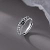 Elegant Style Korean Zirconia Ring For Women Adjustable Modern Design Geometric